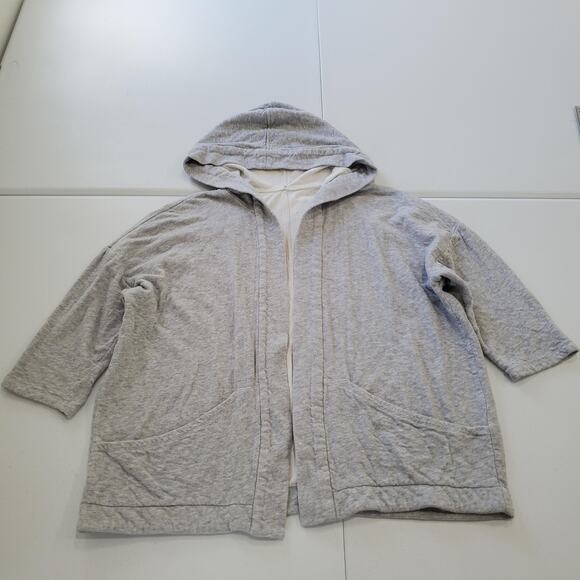 Eileen Fisher Hooded Cardigan Sweater Womens Extra Large Organic Cotton F17HDK - Picture 1 of 6